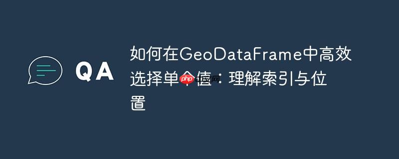 如何在GeoDataFrame中高效选择单个值:理解索引与位置