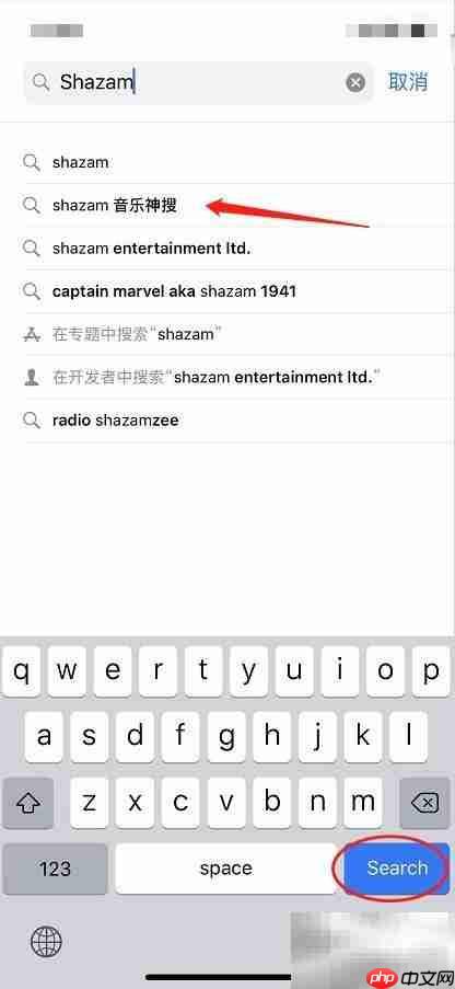 iPhone下载Shazam音乐识别