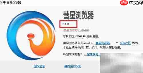 如何查看彗星浏览器版本号