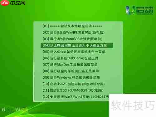 u启动U盘加载SRS教程