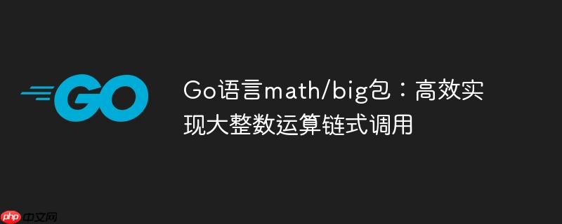 Go语言math/big包:高效实现大整数运算链式调用