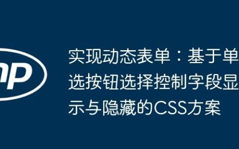 实现动态表单：基于单选按钮选择控制字段显示与隐藏的CSS方案