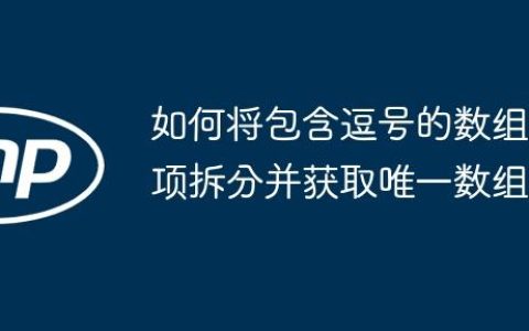 如何将包含逗号的数组项拆分并获取唯一数组