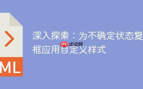 深入探索：为不确定状态复选框应用自定义样式
