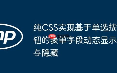 纯CSS实现基于单选按钮的表单字段动态显示与隐藏