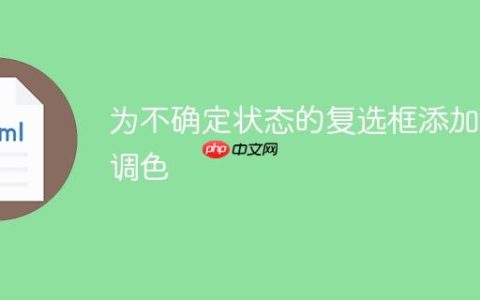 为不确定状态的复选框添加强调色