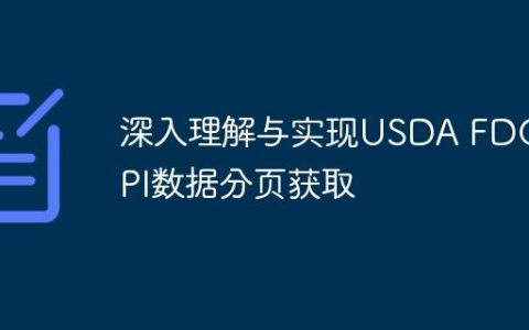 深入理解与实现USDA FDC API数据分页获取