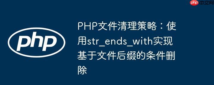 PHP文件清理策略:使用str_ends_with实现基于文件后缀的条件删除