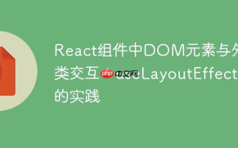 React组件中DOM元素与外部类交互：useLayoutEffect的实践