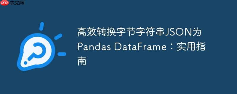 高效转换字节字符串JSON为Pandas DataFrame:实用指南