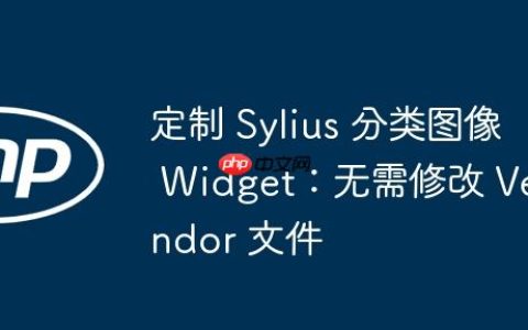 定制 Sylius 分类图像 Widget：无需修改 Vendor 文件