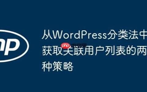 从WordPress分类法中获取关联用户列表的两种策略