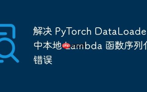 解决 PyTorch DataLoader 中本地 Lambda 函数序列化错误