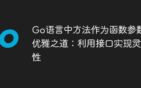 Go语言中方法作为函数参数的优雅之道：利用接口实现灵活性