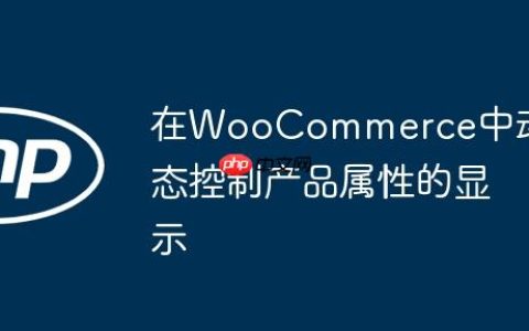 在WooCommerce中动态控制产品属性的显示