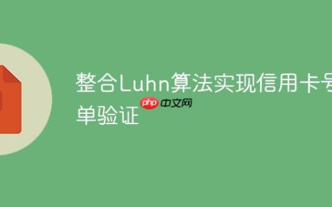 整合Luhn算法实现信用卡号表单验证