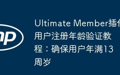 Ultimate Member插件用户注册年龄验证教程：确保用户年满13周岁