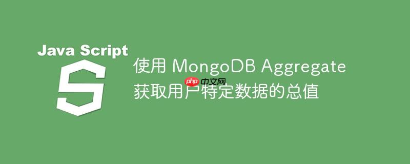 使用 mongodb aggregate 获取用户特定数据的总值