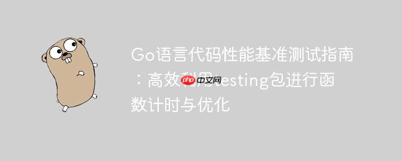 Go语言代码性能基准测试指南:高效利用testing包进行函数计时与优化