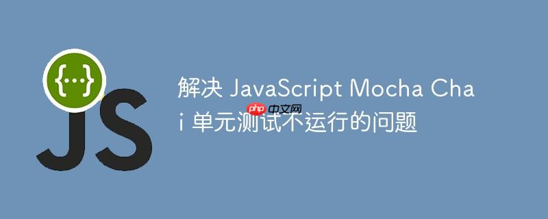 解决 javascript mocha chai 单元测试不运行的问题