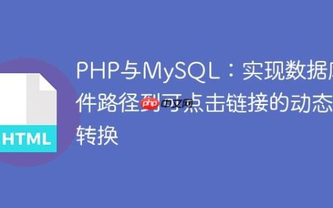 PHP与MySQL：实现数据库文件路径到可点击链接的动态转换