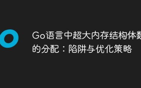 Go语言中超大内存结构体数组的分配：陷阱与优化策略