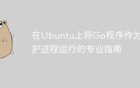 在Ubuntu上将Go程序作为守护进程运行的专业指南