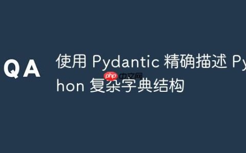 使用 Pydantic 精确描述 Python 复杂字典结构