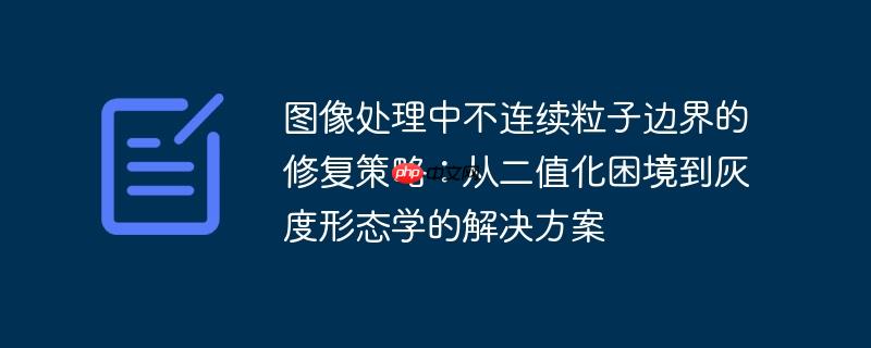 图像处理中不连续粒子边界的修复策略:从二值化困境到灰度形态学的解决方案