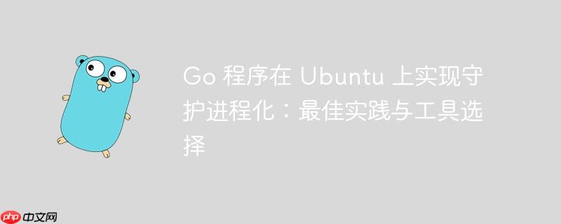 Go 程序在 Ubuntu 上实现守护进程化:最佳实践与工具选择