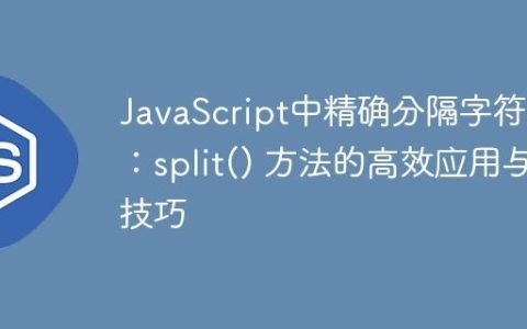 JavaScript中精确分隔字符串：split() 方法的高效应用与技巧