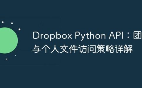 Dropbox Python API：团队与个人文件访问策略详解