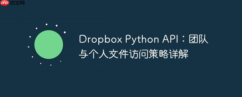 Dropbox Python API:团队与个人文件访问策略详解
