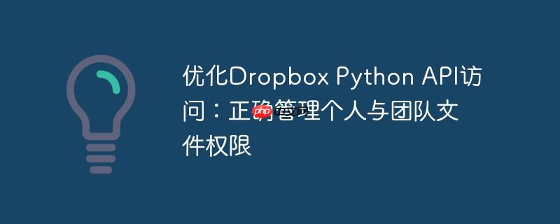 优化Dropbox Python API访问:正确管理个人与团队文件权限
