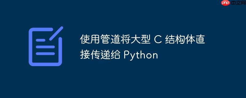 使用管道将大型 c 结构体直接传递给 python