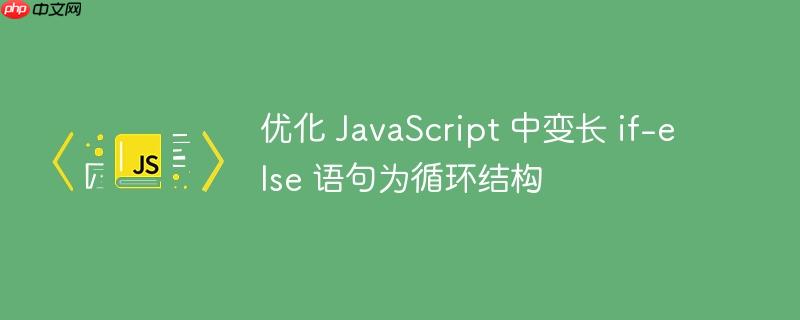 优化 javascript 中变长 if-else 语句为循环结构
