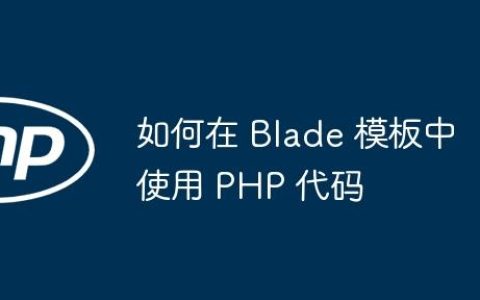 如何在 Blade 模板中使用 PHP 代码