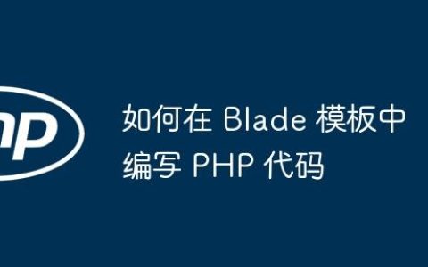 如何在 Blade 模板中编写 PHP 代码