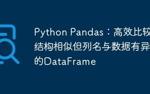 Python Pandas：高效比较结构相似但列名与数据有异的DataFrame