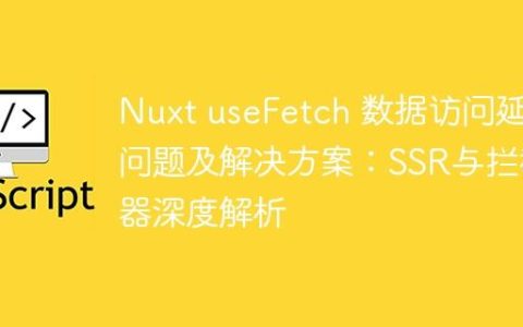 Nuxt useFetch 数据访问延迟问题及解决方案：SSR与拦截器深度解析