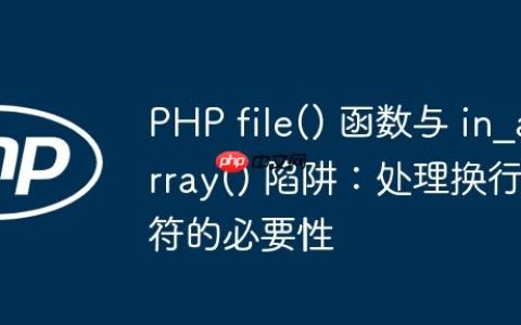 PHP file() 函数与 in_array() 陷阱：处理换行符的必要性
