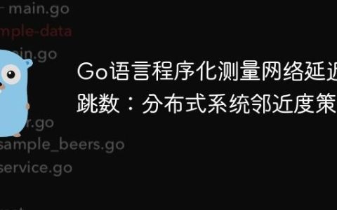 Go语言程序化测量网络延迟与跳数：分布式系统邻近度策略