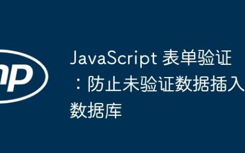JavaScript 表单验证：防止未验证数据插入数据库