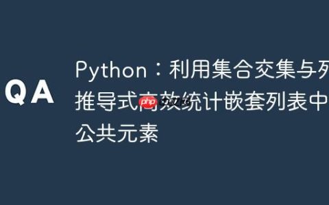 Python：利用集合交集与列表推导式高效统计嵌套列表中的公共元素