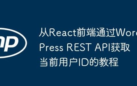 从React前端通过WordPress REST API获取当前用户ID的教程