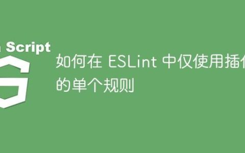 如何在 ESLint 中仅使用插件的单个规则