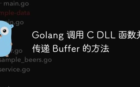 Golang 调用 C DLL 函数并传递 Buffer 的方法