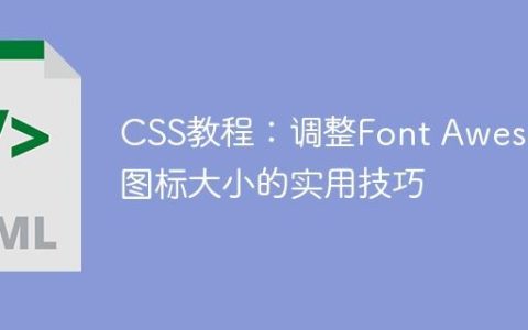 CSS教程：调整Font Awesome图标大小的实用技巧