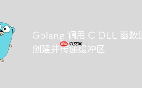 Golang 调用 C DLL 函数时创建并传递缓冲区