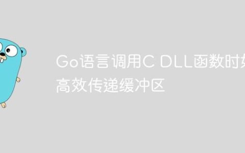 Go语言调用C DLL函数时如何高效传递缓冲区